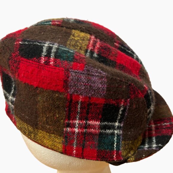 JESSICA SIMPSON KIDS NEWSBOYS HAT/CAP MULTI COLOR BROWN, RED, YELLOW, ONE SIZE - Picture 2 of 11